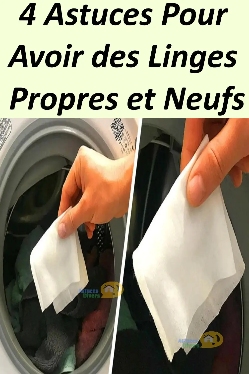 mettre une lingette humide dans votre machine à laver
